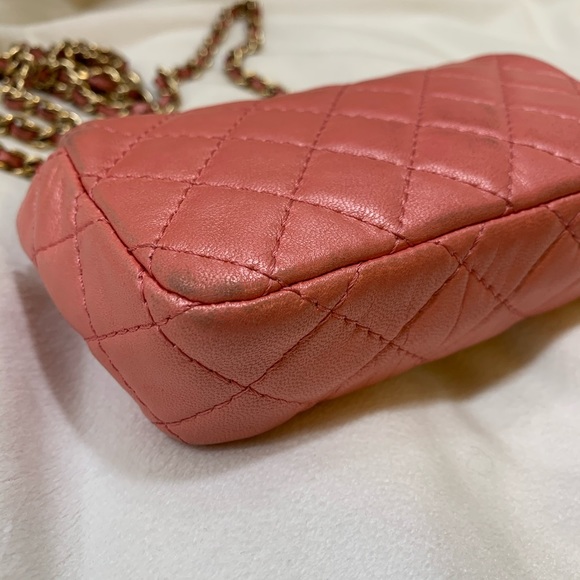 💞TRADED💞💯Authentic Chanel Mini Flap Bag Pink - Picture 7 of 16